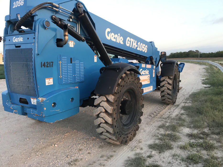 2018 Genie GTH-1056 GTH-1056 w/CAB, Solid Tires, Work Lights, 60" carriage/forks, cab mesh, beacon