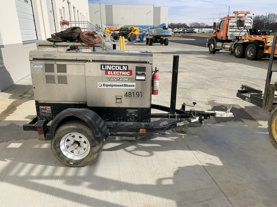 2019 Lincoln Electric Vantage 322 Ready-Pak 3, Two Wheel Trailer, Fender and Light Kit, Cable Rack