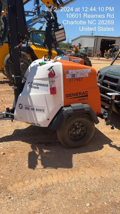 2023 Generac MLT2 Diesel, Flex Switch 120V Input, Powerzone Controller, 
(4) 320W LED Lights, 4kW Generator, 39.9 Gal Fuel Tank, 2" Ball, T3