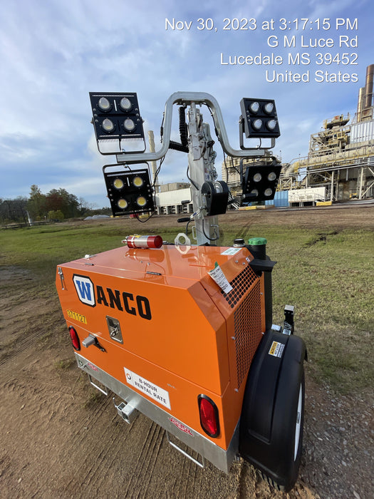 2023 Wanco WLTT-4MM4K Diesel, Deep Sea Controller, Shore Power Plug, Auto Start, (4) 350W LED Floodlights, 4kW Generator, 60 Gal Fuel Tank, 2" Ball, T3