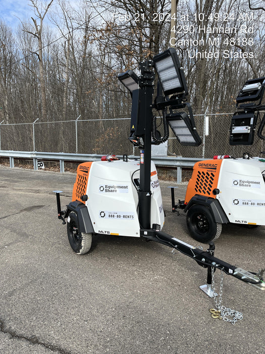 2024 Generac MLT2 Diesel, Flex Switch 120V Input, Powerzone Controller, 
(4) 320W LED Lights, 4kW Generator, 39.9 Gal Fuel Tank, 2" Ball, T3