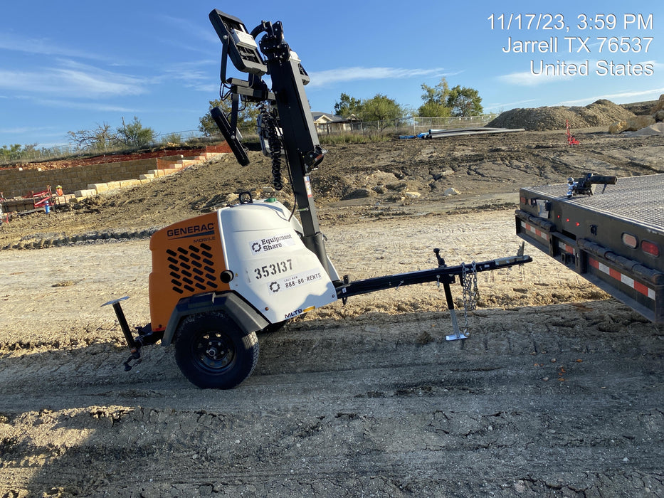 2023 Generac MLT2 Diesel, Flex Switch 120V Input, Powerzone Controller, (4) 320W LED Lights, 4kW Generator, 39.9 Gal Fuel Tank, 2" Ball, T3