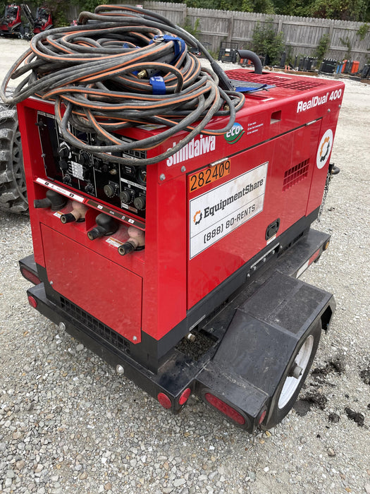 2022 Shindaiwa DGW400MDL Kubota D902 Engine, 23 HP, Dual Op Welder, Wire, Arc, Droop Stick, Tig, and CC Stick Functionality, Simulphase, 3 Phase and 1 Phase Gen Output, Single Axle NB Trlr, Slr Trckl Chrg 12V 12W, Fire Ext