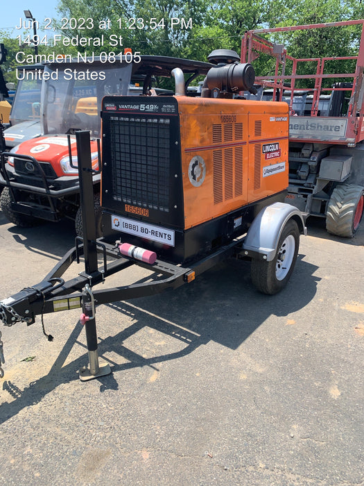 2021 Lincoln Electric Vantage 549X Ready Pak 3, ORANGE (includes trailer, cable rack, fender light kit)