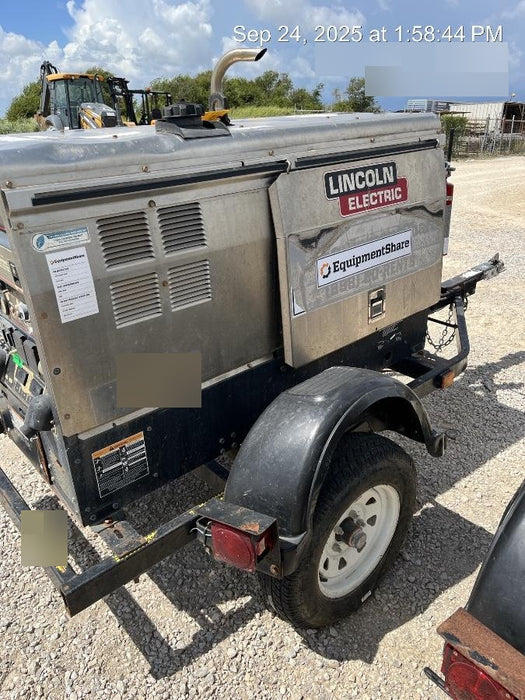 2019 Lincoln Electric Vantage 322 Welder Ready-Pak 3, Two wheel trailer, Fender and Light kit, Cable Rack