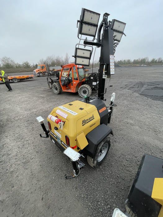 2022 Allmand NLV3GR (4) LED Light Fixture 350W, 23' Vertical Mast, 3kW Prime, Towable, ES Decals, T3