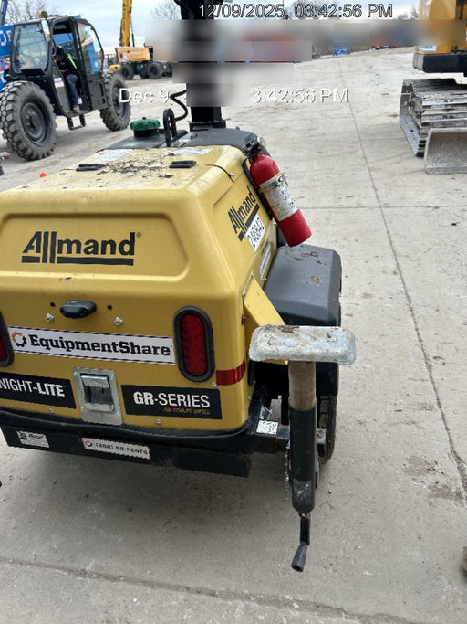 2022 Allmand NLV3GR (4) LED Light Fixture 350W, 23' Vertical Mast, 3kW Prime, Towable, ES Decals, T3