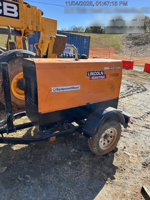 2021 Lincoln Electric Vantage 322 Vantage 322 Ready Pak 3 w/ Decals, ORANGE (includes trailer, cable rack, fender light kit) NO Telematics