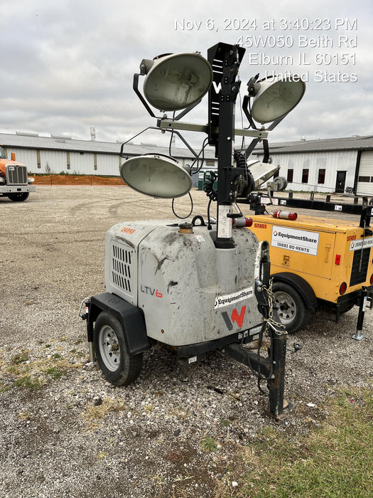 2019 Wacker Neuson LTV6L-MH Wacker Neuson LTV6L Mobile Light Tower w/Fuel Level Sensor Installed