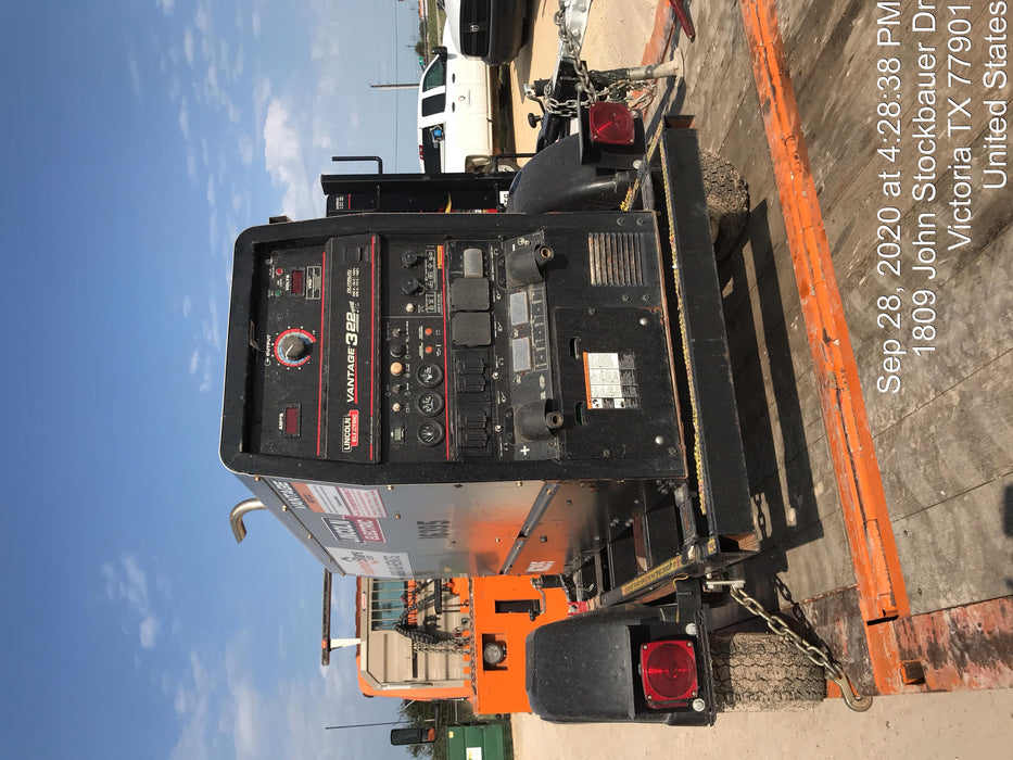 2018 Lincoln Electric Vantage 322 Lincoln Vantage 322 Welder Ready Pak 3 - Vantage 322, Trailer, Fender and light kit, Cable rack