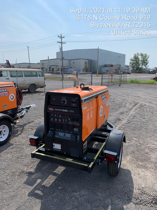 2021 Lincoln Electric Vantage 322 Vantage 322 Ready Pak 3 w/ Decals, ORANGE (includes trailer, cable rack, fender light kit) NO Telematics