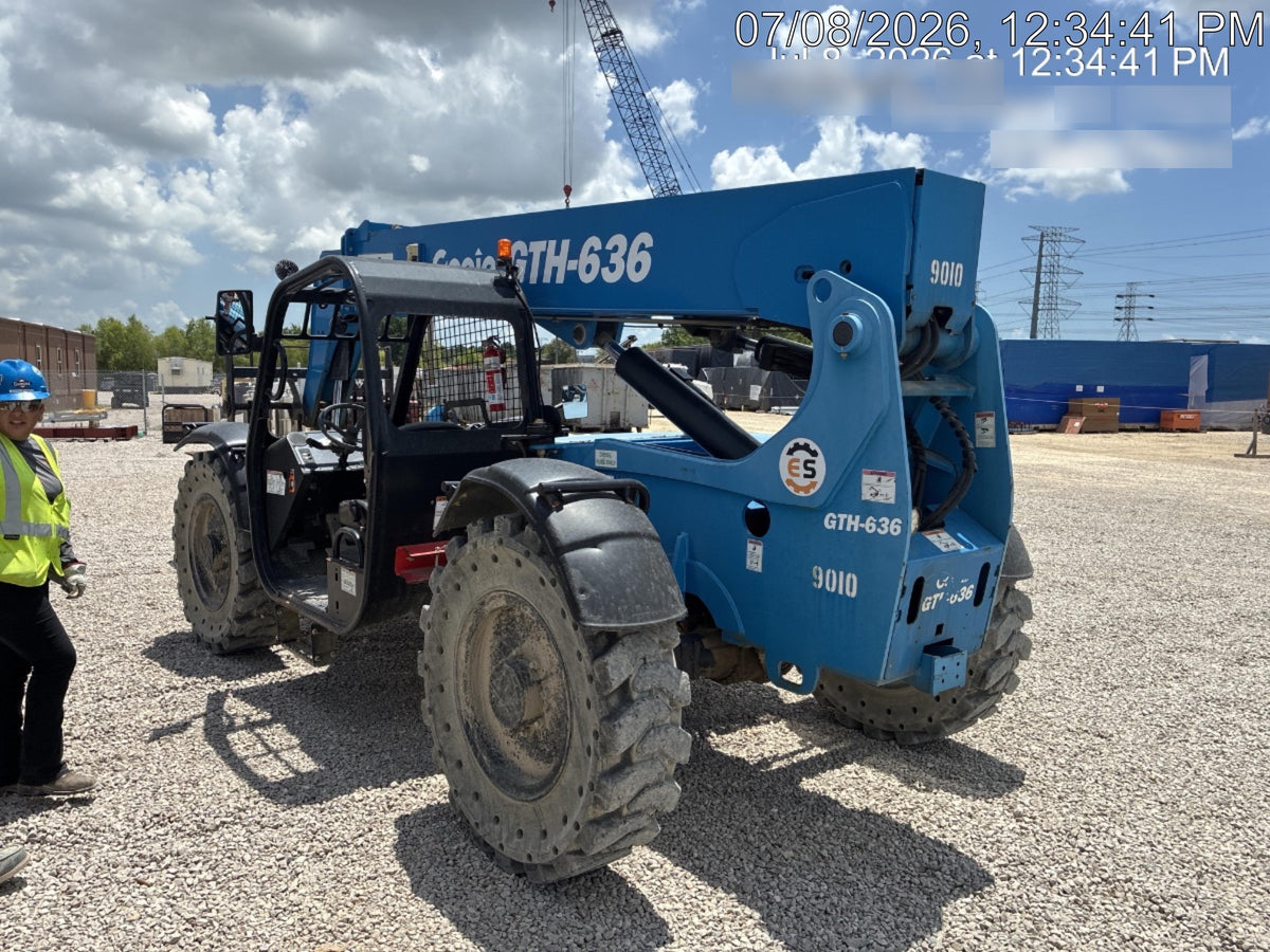 2018 Genie GTH-636 Genie GTH-636 w/Open ROPS, Solid Tires, Work Light/Beacon, 48" Carriage and Forks