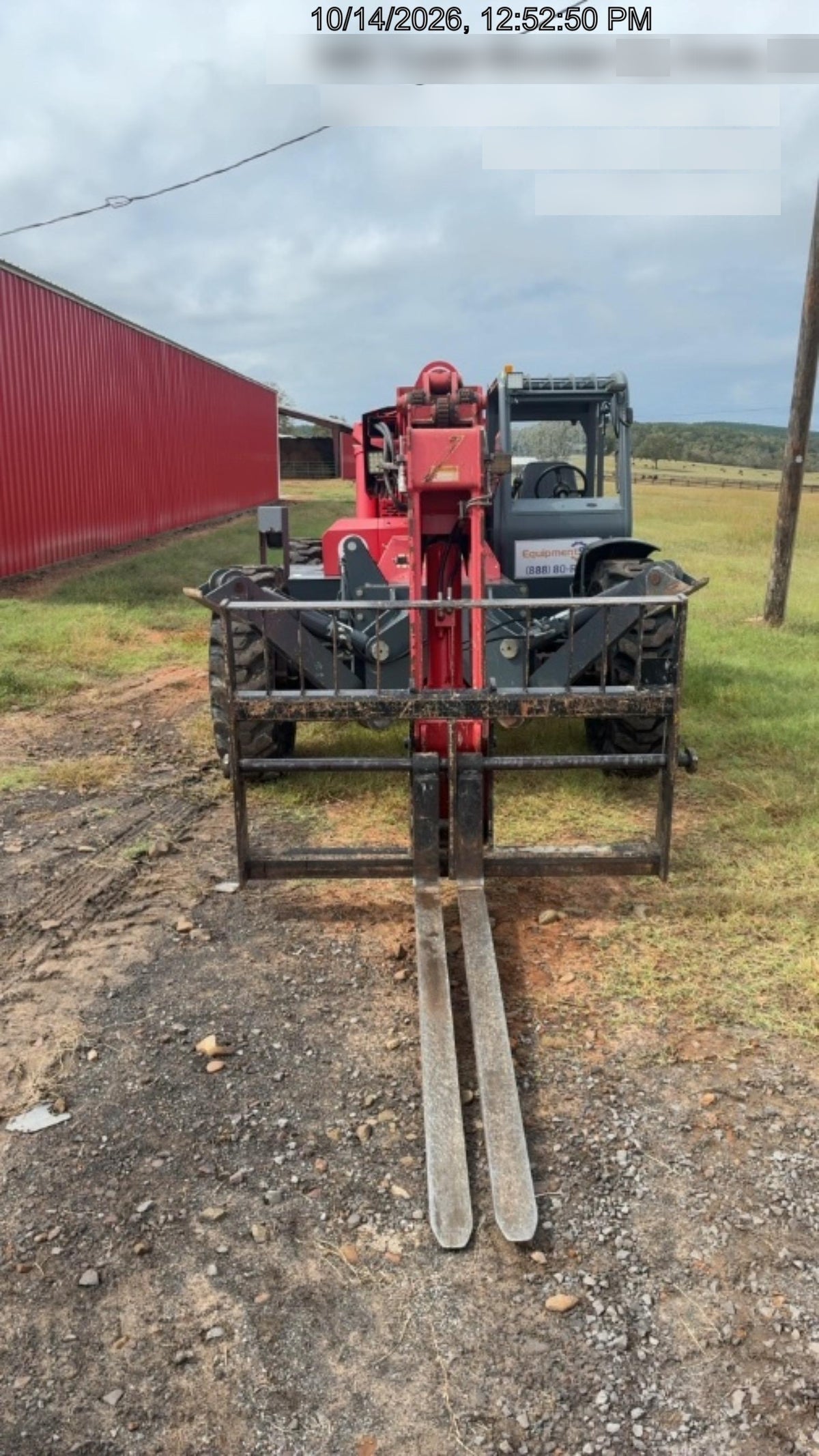 2018 Manitou MTA10055 MTA10055 - 74 HP T4, Canopy, Worklights/Strobe, Beacon, 66" Carriage, 60" Forks, Solid Tires, Lift Hook, Aux Hydraulics