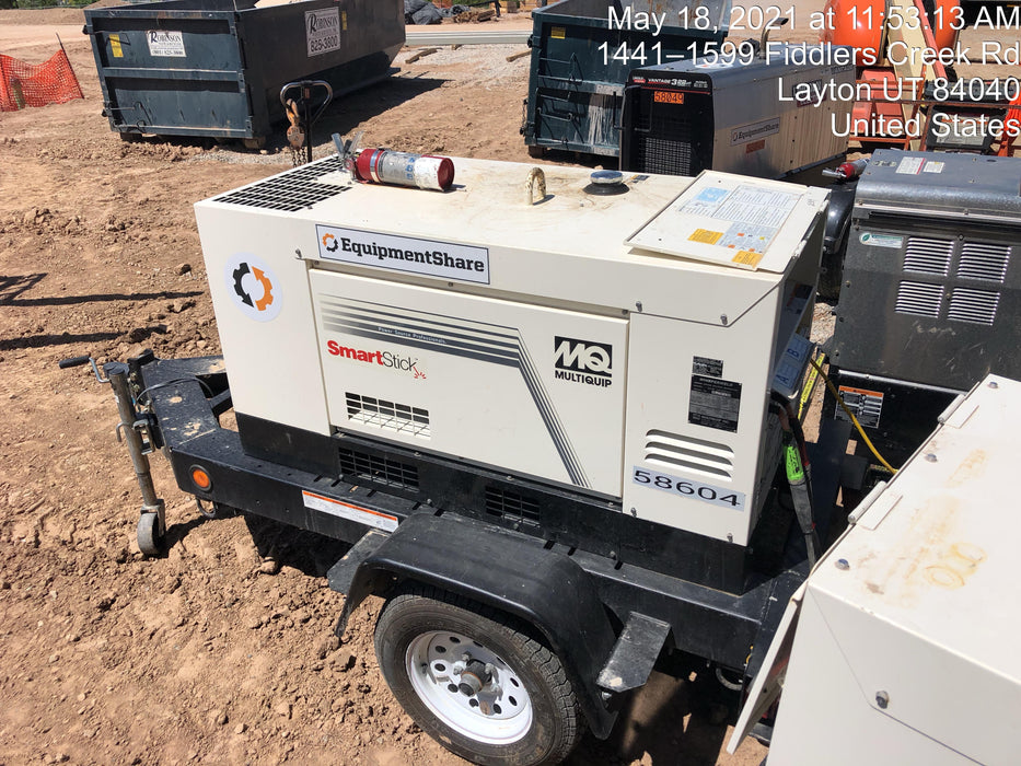 2020 Multiquip DLW400ESA4 400 amp Welder, 14kW, 120/240V, T4F Kubota, Trailer