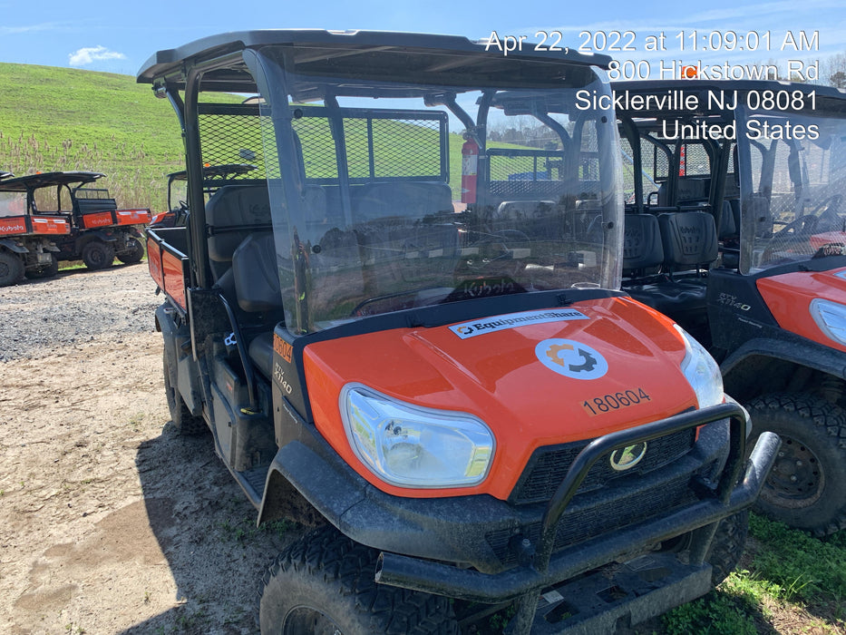 2022 Kubota RTV-X1140W-H Plastic Canopy, Windshield Acrylic Clear, LED Strobe Light, Wire Harness Kit, Back up Alarm
