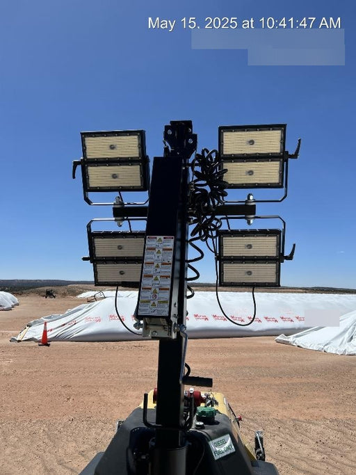 2022 Allmand NLV3GR (4) LED Light Fixture 350W, 23' Vertical Mast, 3kW Prime, Towable, ES Decals, T3