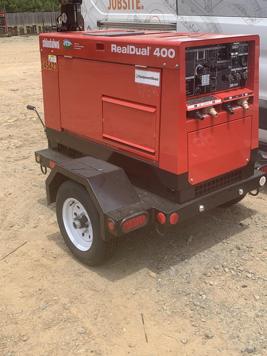 2022 Shindaiwa DGW400MDL Kubota D902 Engine, 23 HP, Dual Op Welder, Wire, Arc, Droop Stick, Tig, and CC Stick Functionality, Simulphase, 3 Phase and 1 Phase Gen Output, Single Axle NB Trlr, Slr Trckl Chrg 12V 12W, Fire Ext