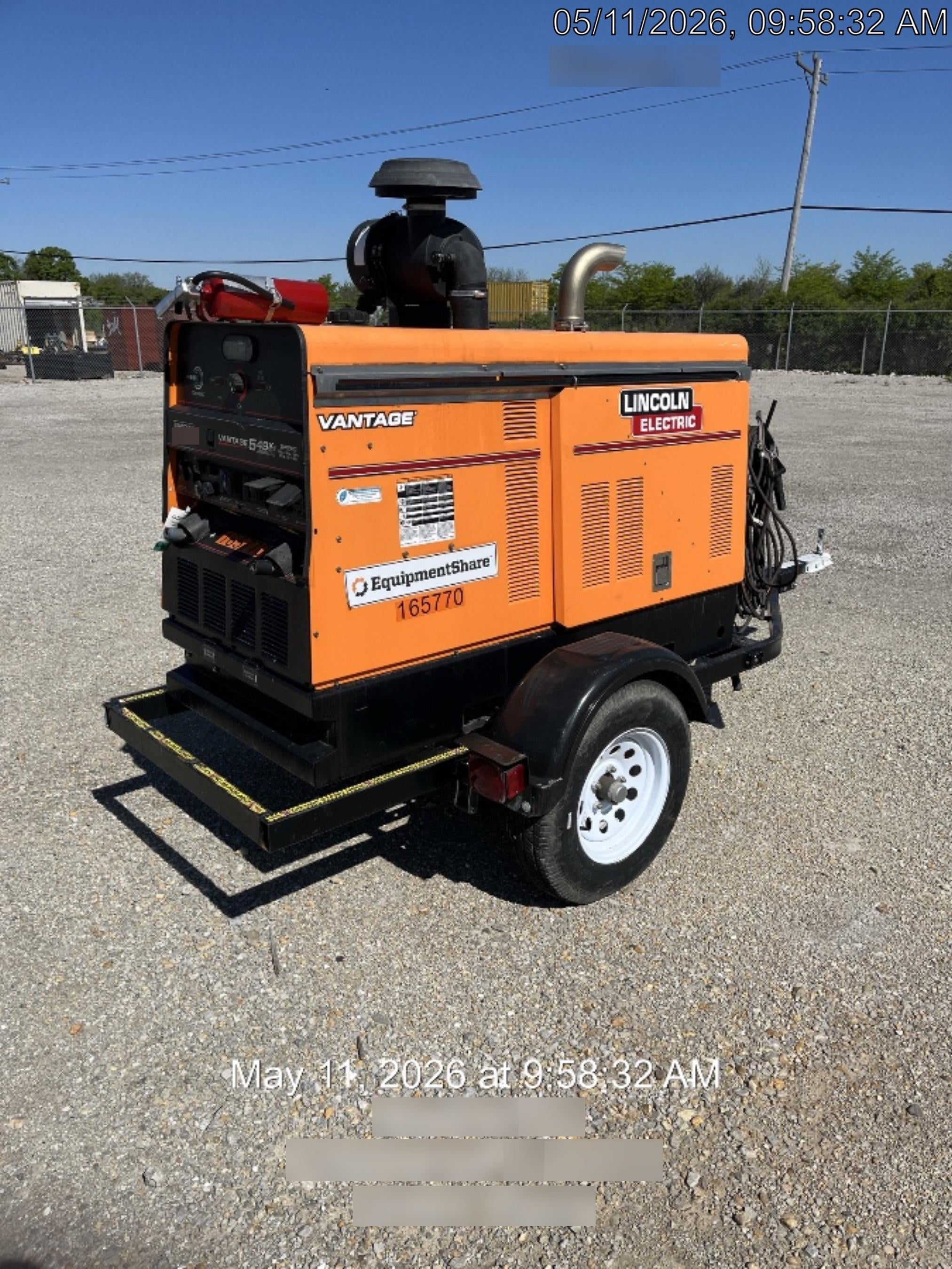 2021 Lincoln Electric Vantage 549X Ready Pak 3, ORANGE (includes trailer, cable rack, fender light kit)