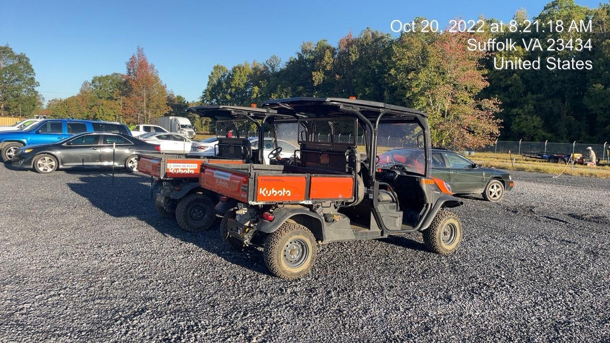 2022 Kubota RTV-X1140W-H Plastic Canopy, Windshield Acrylic Clear, LED Strobe Light, Wire Harness Kit, Back up Alarm