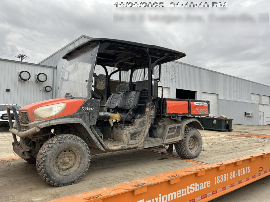 2022 Kubota RTV-X1140W-H Plastic Canopy, Windshield Acrylic Clear, LED Strobe Light, Wire Harness Kit, Back up Alarm