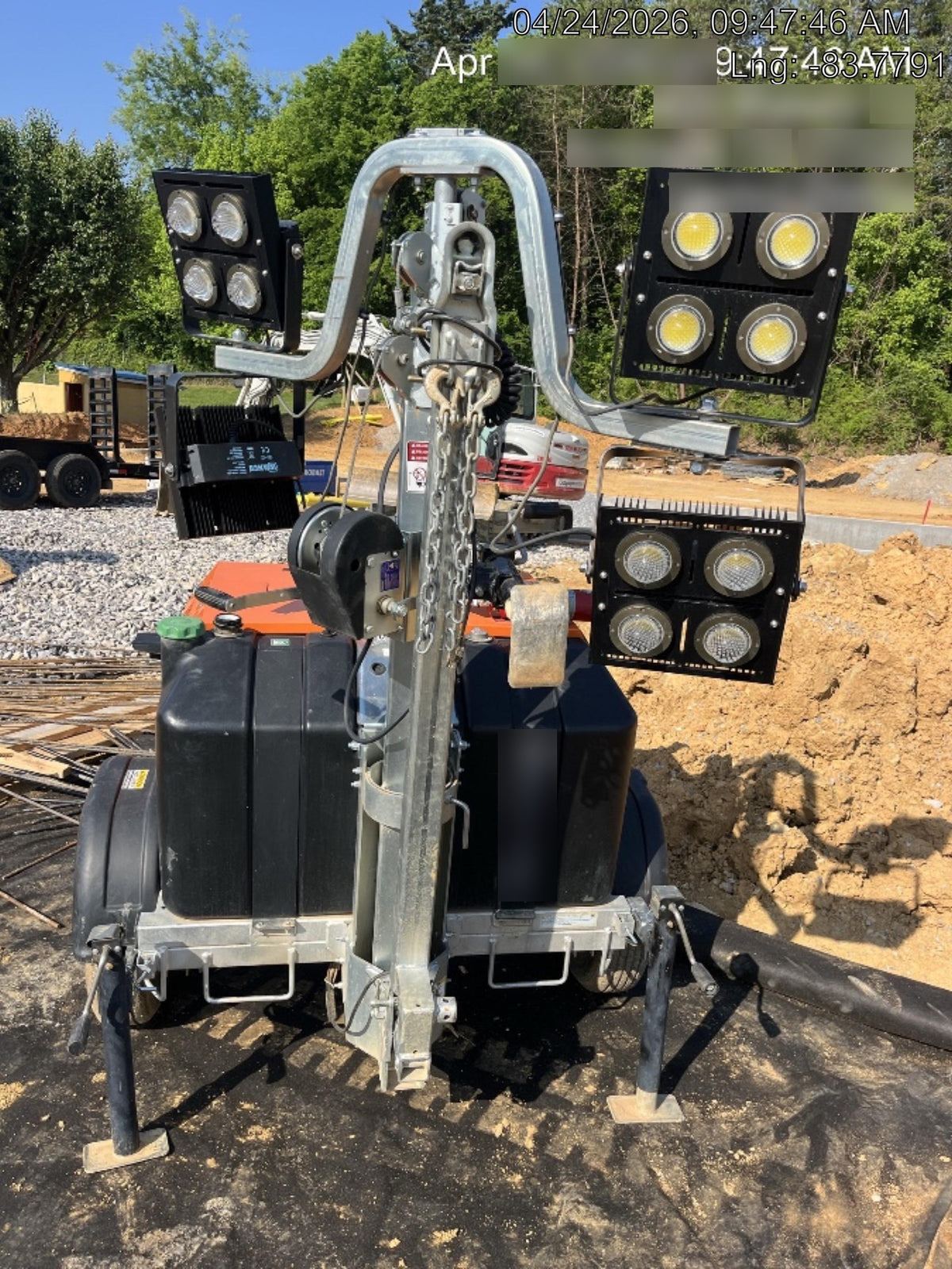 2025 Wanco WLTT-4MM4K Diesel, Mitsubishi L2E, 9.0HP @1800 rpm, Deep Sea Controller, Shore Power Plug, Auto Start, (4) 350W LED Floodlights, 4kW Generator, 60 Gal Fuel Tank, 2" Ball, T3