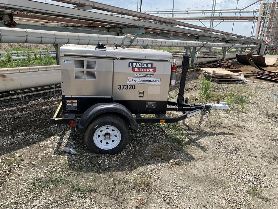 2019 Lincoln Electric Vantage 322 Ready-Pak 3, Two Wheel Trailer, Fender and Light Kit, Cable Rack