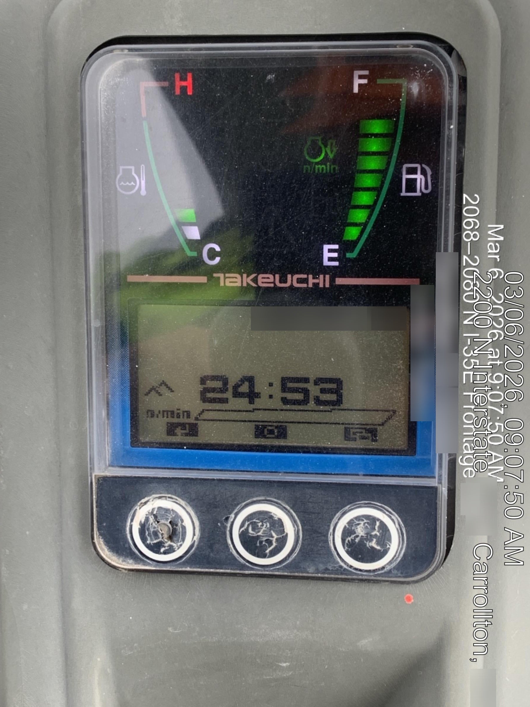 2019 Takeuchi TB260 Takeuchi TB260 Canopy w/Rubber Tracks, Auxiliary Hydraulics, Standard Blade, Manual QC