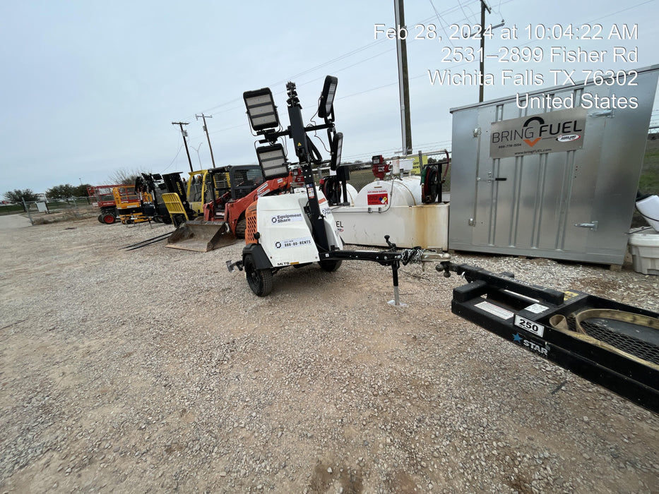 2023 Generac MLT2 Diesel, Flex Switch 120V Input, Powerzone Controller, 
(4) 320W LED Lights, 4kW Generator, 39.9 Gal Fuel Tank, 2" Ball, T3