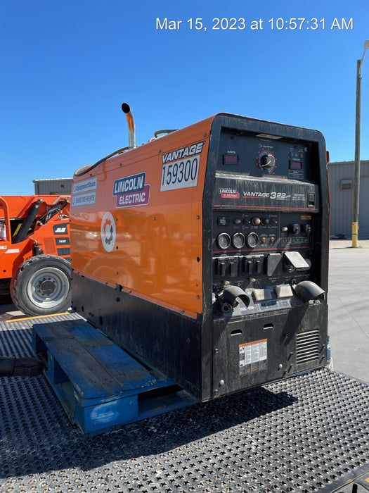 2021 Lincoln Electric Vantage 322 Vantage 322 Ready Pak 3 w/ Decals, ORANGE (includes trailer, cable rack, fender light kit) NO Telematics