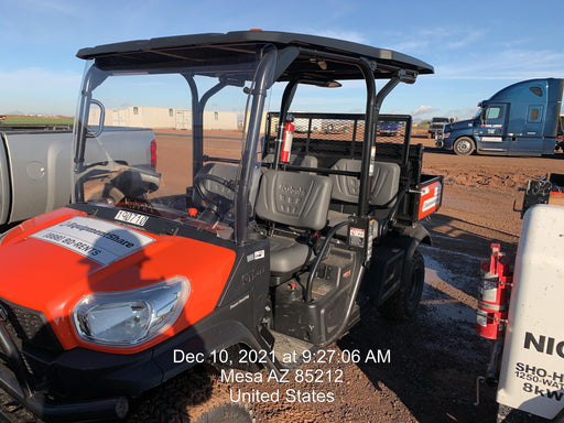 2022 Kubota RTV-X1140W-H Plastic Canopy, Windshield Acrylic Clear, LED Strobe Light, Wire Harness Kit, Back up Alarm