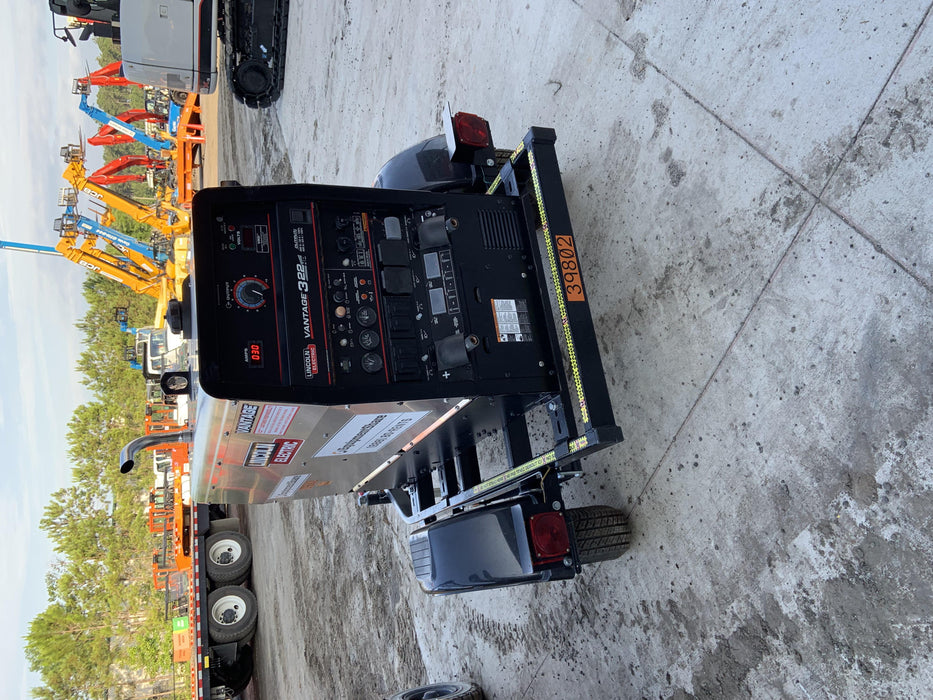 2019 Lincoln Electric Vantage 322 Welder Ready-Pak 3, Two wheel trailer, Fender and Light kit, Cable Rack