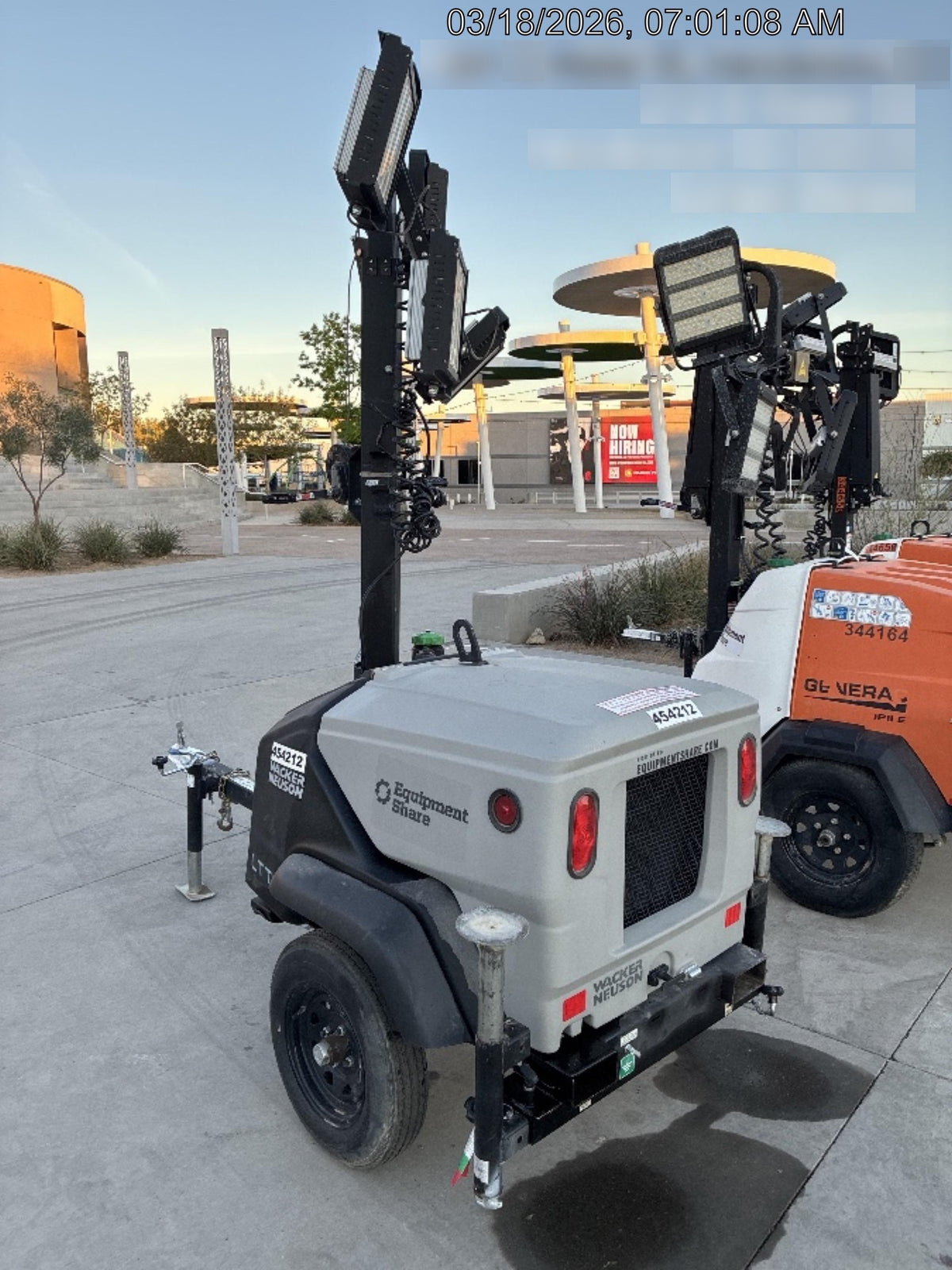 2024 Wacker Neuson LTT4 Diesel, Kohler KDW702, Deep Sea Controller, Auto Start, LED 320W, Bypass Outlet, T3