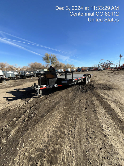 2025 TEXAS PRIDE TRAILERS 21' Lowboy Gravity Tilt Bed 14K Bumper Pull Trailer