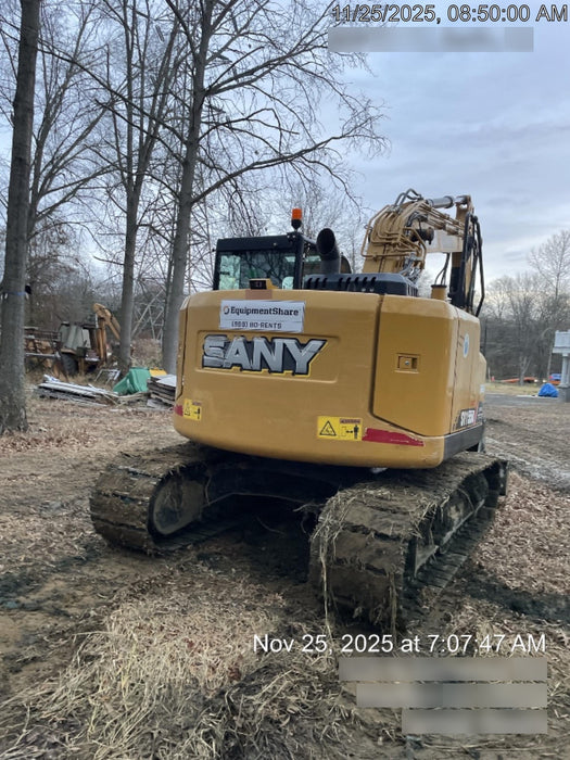 2020 Sany SY155U Rubber Tracks, Front Blade