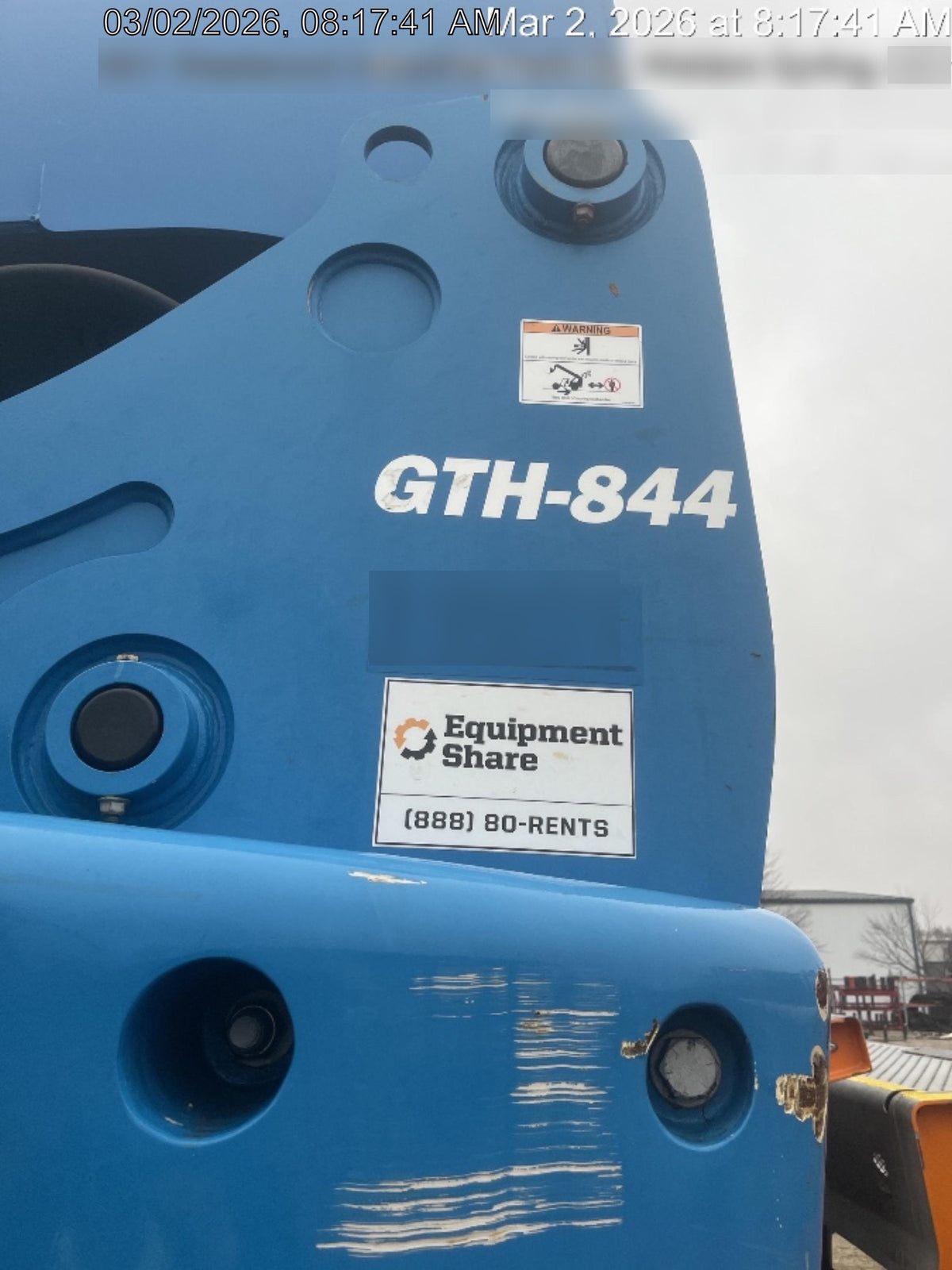 2018 Genie GTH-844 Genie GTH-844 w/ROPS, Work Lights, Solid Tires, RH Cab Mesh, Beacon, 60" Carriage and Forks