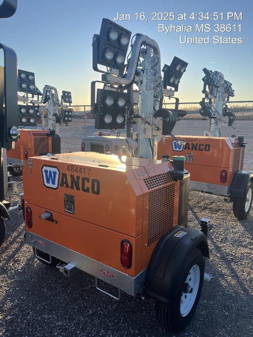 2024 Wanco WLTT-4MM4K Diesel, Mitsubishi L2E, 9.0HP @1800 rpm, Deep Sea Controller, Shore Power Plug, Auto Start, (4) 350W LED Floodlights, 4kW Generator, 60 Gal Fuel Tank, 2" Ball, T3