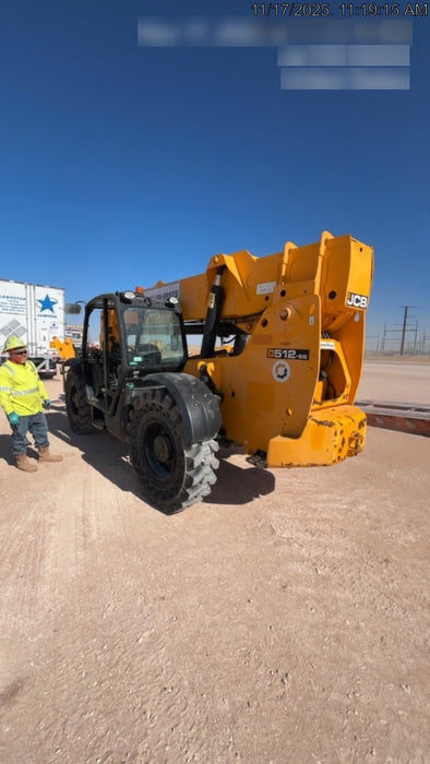 2020 JCB 512-56 Canopy, 74 HP, Solid Tires, STD Worklight, Beacon, Aux Hydraulics, Lifting Eye, Backup Alarm w/72" Carriage, 60" Forks