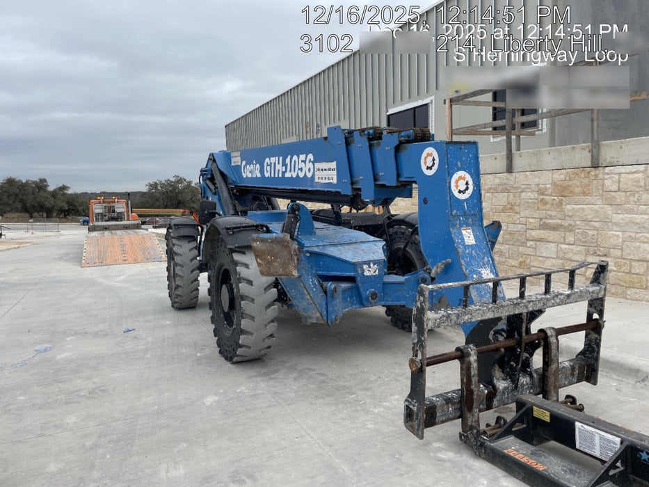 2018 Genie GTH-1056 Genie GTH-1056 w/ROPS, Work Lights, Solid Tires, RH Cab Mesh, Beacon, 60" Carriage and Forks
