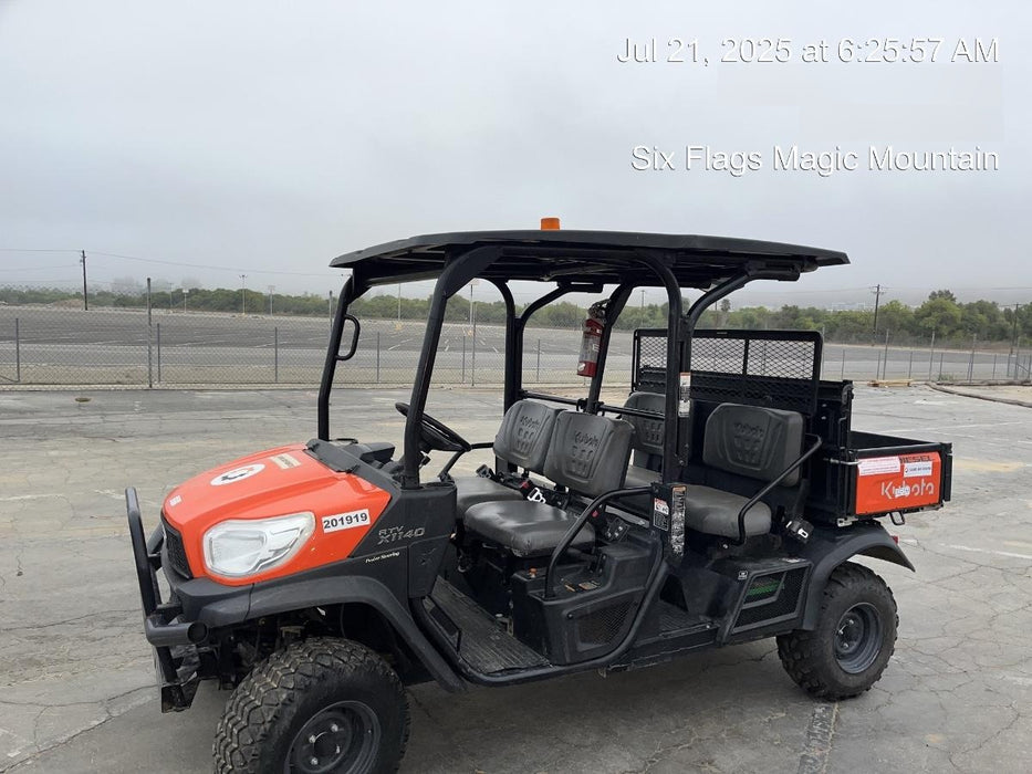 2022 Kubota RTV-X1140W-H Plastic Canopy, Windshield Acrylic Clear, LED Strobe Light, Wire Harness Kit, Back up Alarm