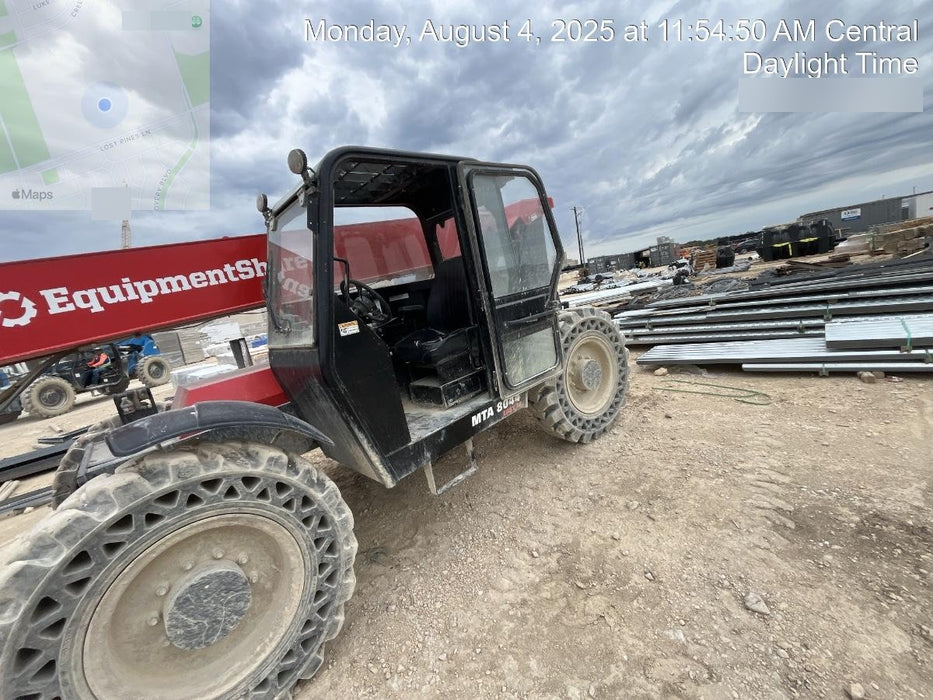 2019 Manitou MTA8044 74hp T4F, Cab/Heat/Air, Cab and Boom LED work lights, Auxiliary Hydraulics, Solid Tires, Amber strobe, Lift Hook 66" Carriage, 60" Forks