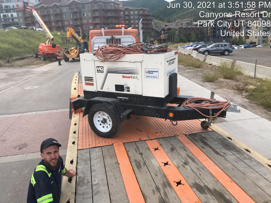 2020 Multiquip DLW400ESA4 400 amp Welder, 14kW, 120/240V, T4F Kubota, Trailer