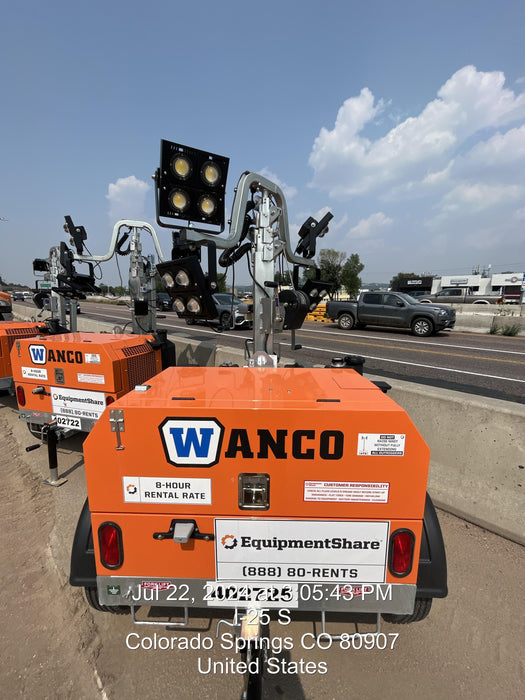 2024 Wanco WLTT-4MM4K Diesel, Deep Sea Controller, Shore Power Plug, Auto Start, (4) 350W LED Floodlights, 4kW Generator, 60 Gal Fuel Tank, 2" Ball, T3