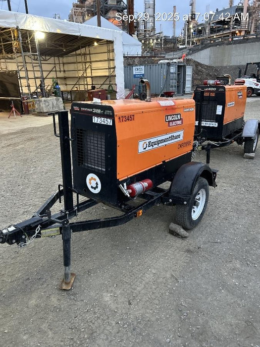 2021 Lincoln Electric Vantage 322 Vantage 322 Ready Pak 3 w/ Decals, ORANGE (includes trailer, cable rack, fender light kit) NO Telematics