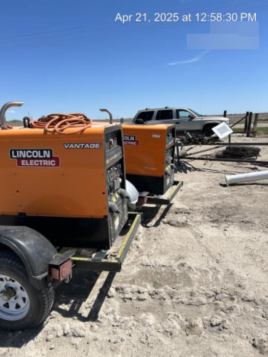 2021 Lincoln Electric Vantage 322 Vantage 322 Ready Pak 3 w/ Decals, ORANGE (includes trailer, cable rack, fender light kit) NO Telematics