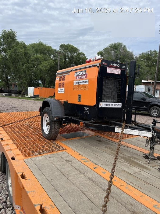 2023 Lincoln Electric LE400 Kubota V1505, Trlr, Cable Rack, Light Kit, ES Decals, T3