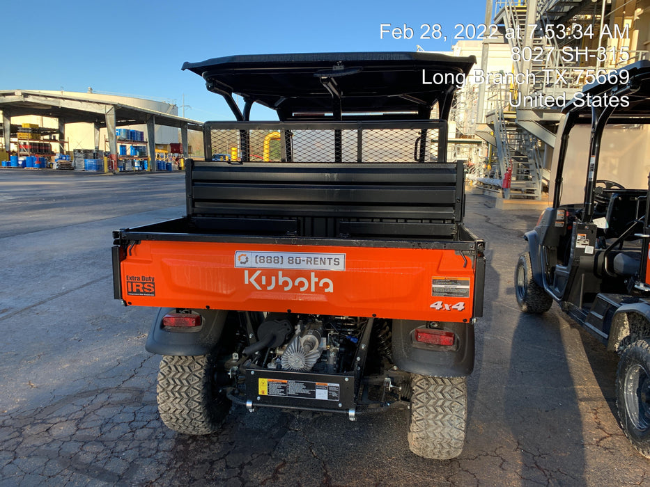 2022 Kubota RTV-X1140W-H Plastic Canopy, Windshield Acrylic Clear, LED Strobe Light, Wire Harness Kit, Back up Alarm