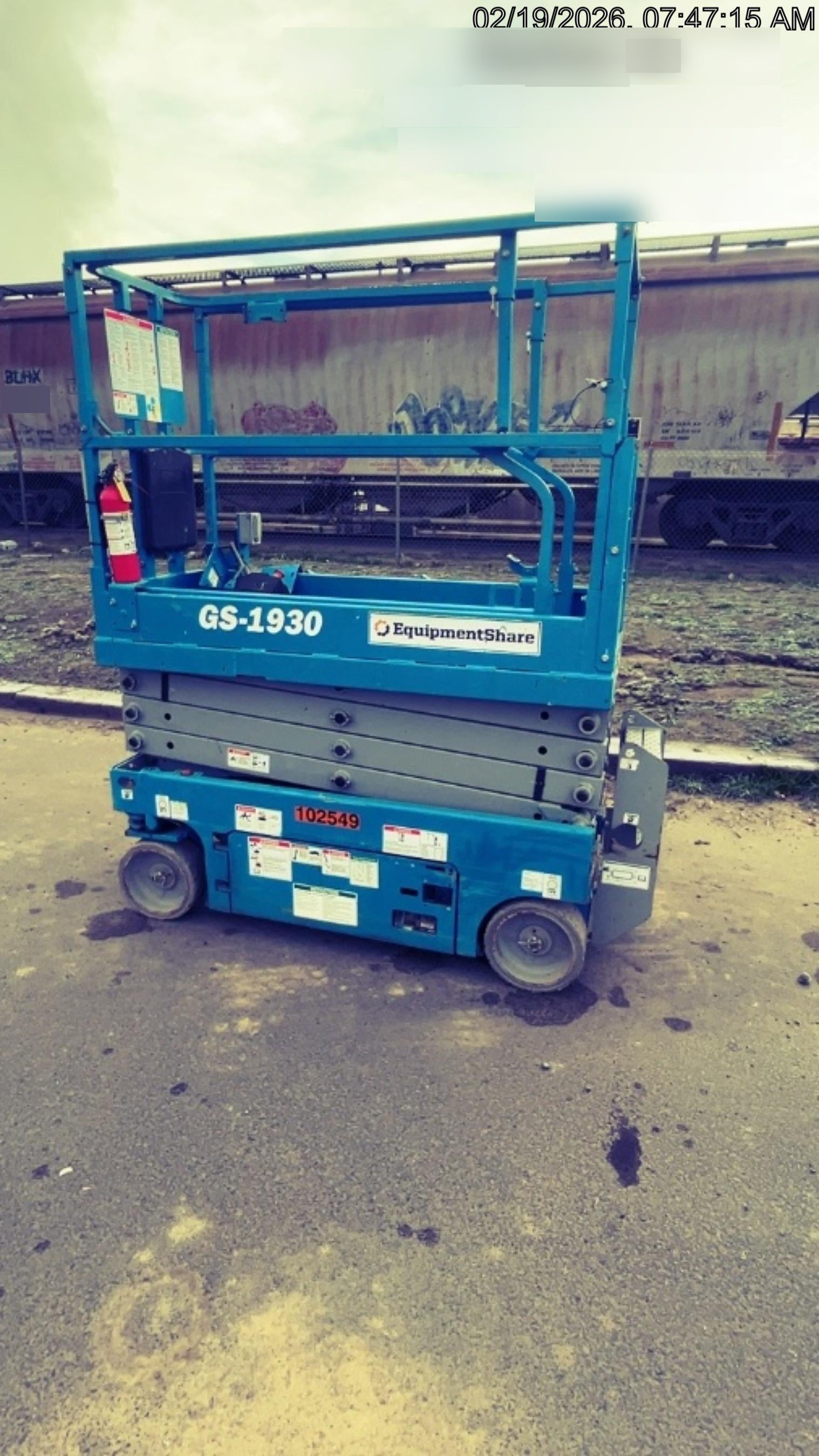 2020 Genie GS-1930 Solid Non Marking Tires, Beacon, Folding rails with half height swing gate, 800W Inverter