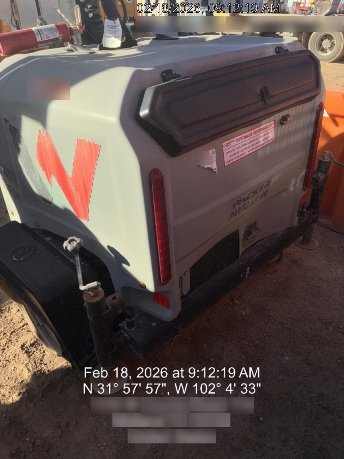 2018 Wacker Neuson LTV6L-MH Wacker Neuson LTV6L Mobile Light Tower w/Fuel Level Sensor Installed