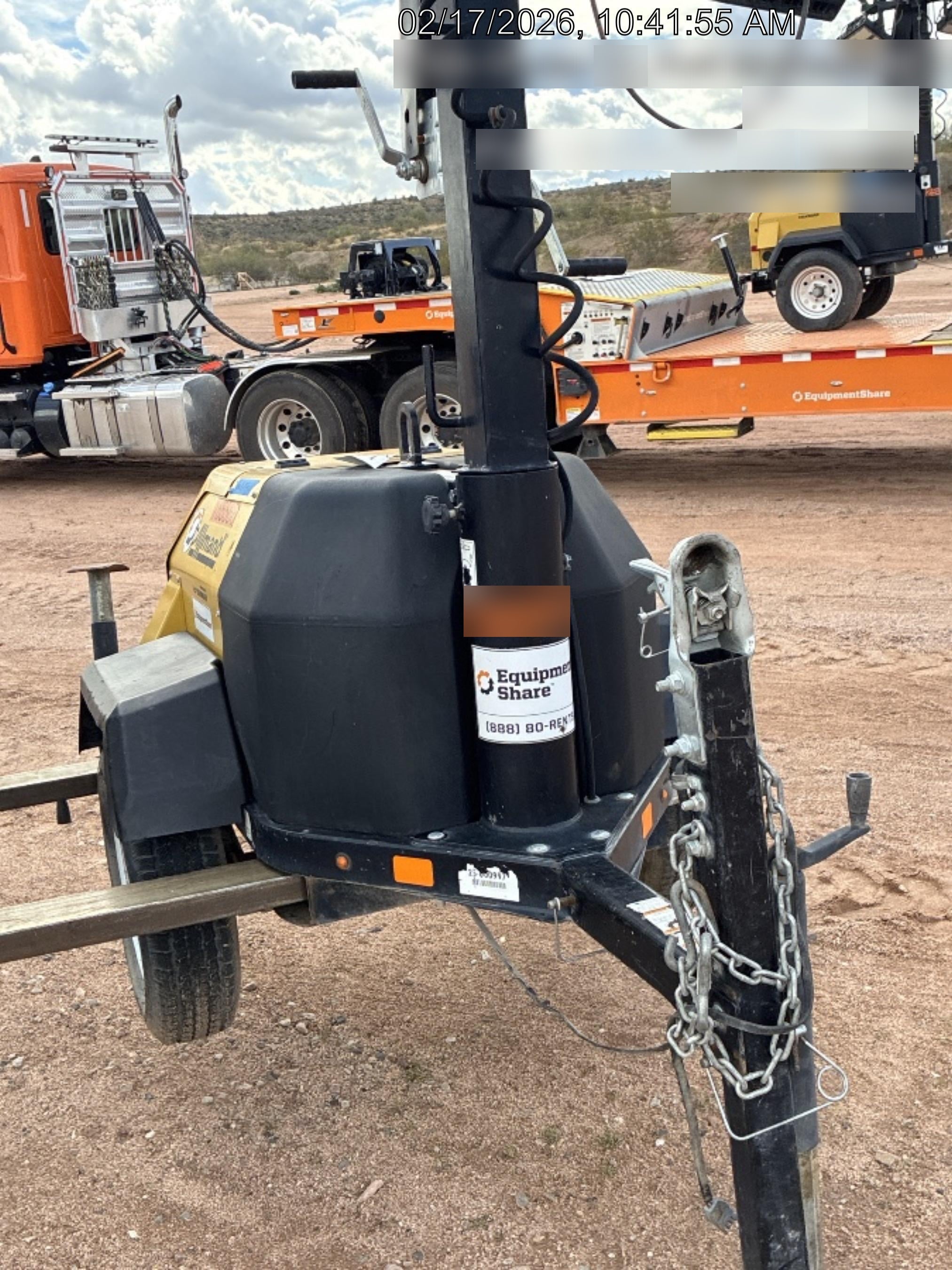 2021 Allmand NLV3GR (4) LED Light Fixture 350W, 23' Vertical Mast, 3kW Prime, Towable, Deep Sea L401, Leveling Jacks, Yanmar T4F 5.8hp