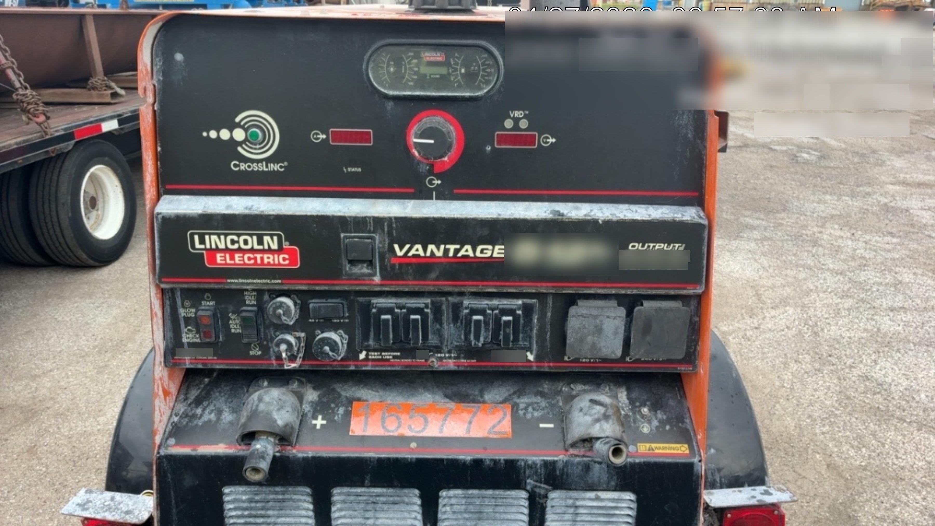 2021 Lincoln Electric Vantage 549X Ready Pak 3, ORANGE (includes trailer, cable rack, fender light kit)